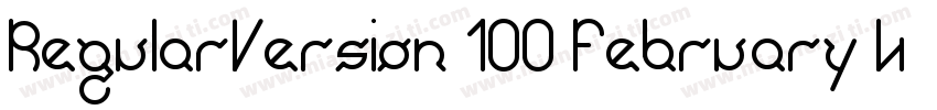 RegularVersion 100 February 4 20字体转换